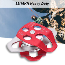 Einfacher Schwenk-Seilrollenblock 32 kN 15,5 8,2 cm Rot