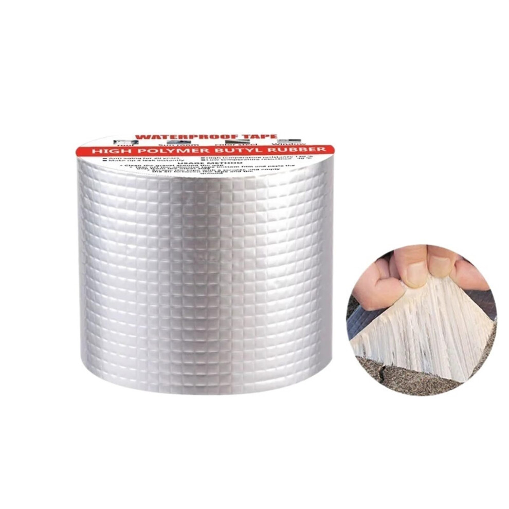 Butyl Tape 5M Thickened Waterproof Aluminum Foil Temp Wall Crack Roof Duct Water Pipe Adhesive 1Mm X 10Cm 9067246995027