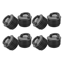 8Pcs Kayak Scupper Gummiprop Svart Handtag För Avloppshål