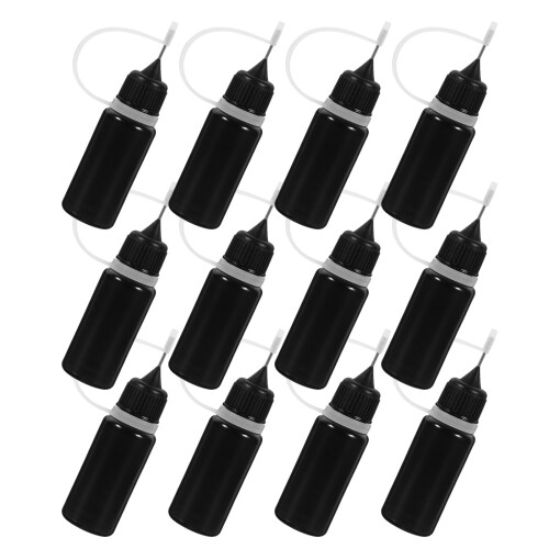 12St Applikatorflaskor 10 Ml Med Nåltip – Tom Squeeze Flask