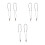 6 Pcs Simulation Halsband, Tandhalsband, Unisex Modehängesmärke 5