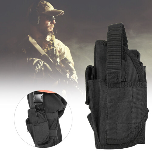 Multifunctional Adjustable Left Thigh Holster for Guns, Black 2
