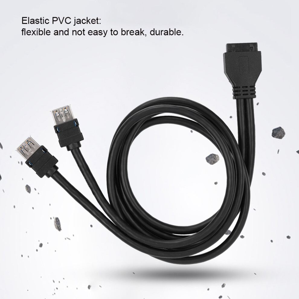 Usb 3.0 19/20Pin Front Panel Motherboard Cable 0.8M Black 8481363389230