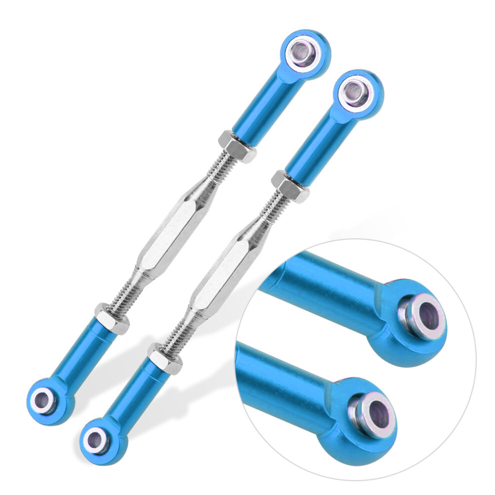 Aluminum Alloy Steering Linkages For 1/10 Scale Rc Truck Blue 8101363390356