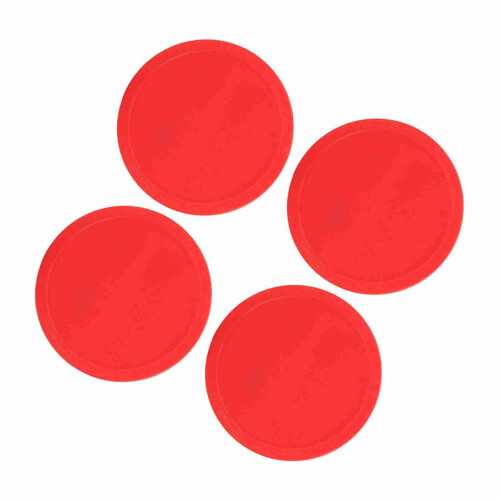 4 Pcs Plastic Air Hockey Pucks - Replaceable for Table Game Equipment (L)