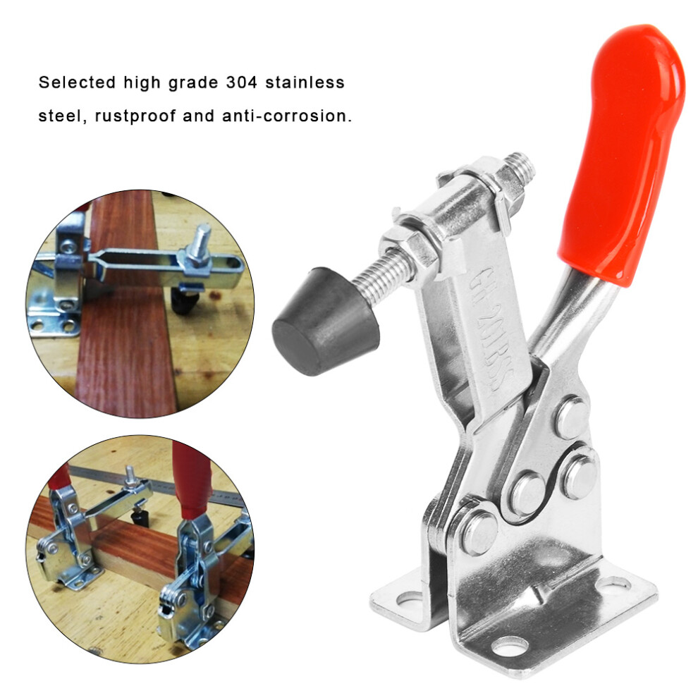 304 Stainless Steel Quick Release Horizontal Toggle Clamp 27Kg Holding Capacity 9341363390980