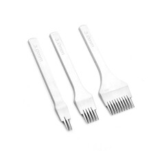 Leder-Schnür- und Stich-Werkzeug-Set aus Stahl (2/5/10) – Lochstempel für Bastelarbeiten (3,0 mm)