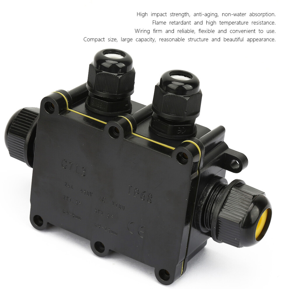 Ip68 Enclosure With 4-Way Cable Terminal Block Weatherproof Electrical Box 3001363390095