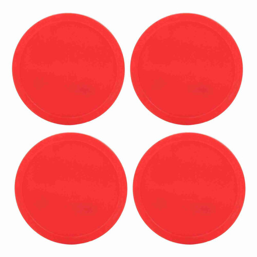 Replacement Set: 4 Sturdy Plastic Air Hockey Pucks - Multi-Size Fit 2