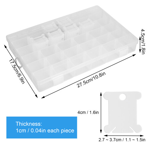120 Stück Stickgarn-Spulen Weiß 4 cm 2