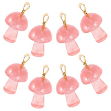 8Pcs Svamp Smyckencharms Örhängescharms Miniatyr Anhängare