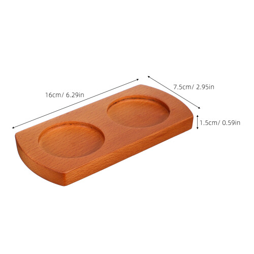 Peppermölningsbricka: Träkryddhållare Med Dubbelspår Droppfri 1