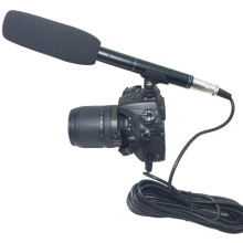 Shotgun Microphone ABS Metal Wired Professional Interview Microphone With XLR Cable Windscreen For Video Cameras DSLR DV