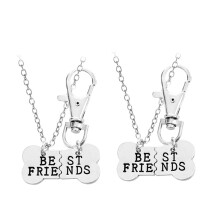 2 Stycken Hundben Design Charms För Halsband Nyckelring Vänskapsjulery
