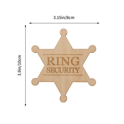 Ring Säkerhetsbricka Bröstnål Bröllop Träringsbärare 1