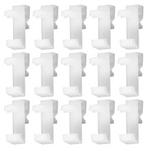 20St Plastclips För Horisontella , Vit, Användning I Kök