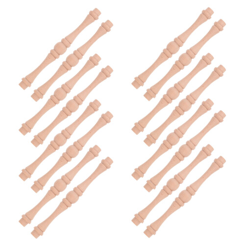 25Pcs Obehandlade Baluster För Hem, Restaurang, Möbel Reparation