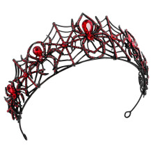 Halloween Spindelkrans Svart Legering Strass Tiara För Fester Cosplay