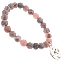 Pink Agate Beaded Bracelets Unisex Wrist Charm for Party Use