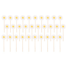 36Pcs Daisy Cupcake Toppers För Födelsedag Bröllop
