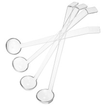 4Pcs Clear Små Skedar Med Långa Handtag För Dressing, , Punch