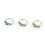 3Pcs Näspiercing Stud 6Mm 8Mm 10Mm Rosa Guld 1