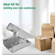 Heavy Duty Sawhorse Brackets 2 Pack for Woodworking Projects & Stand Steel