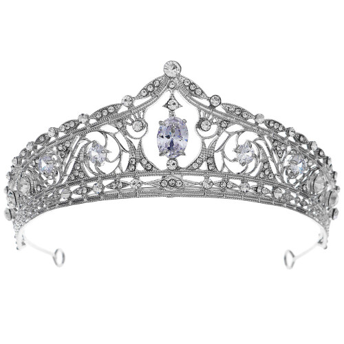 Flickors Tiara Brudens Kroon Bröllopsbrud Huvudprydnad 1