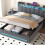 5ft King Upholstered Bed with Hydraulic Storage 1