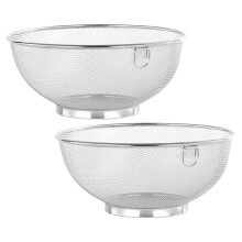 2St Nysilver Mjuknätssil: 18 Cm Finmaskigt Oljesilskorg För Kökslag