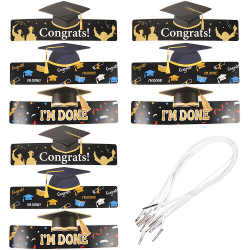 18 Pcs Paper Graduation Hats DIY Party Decor