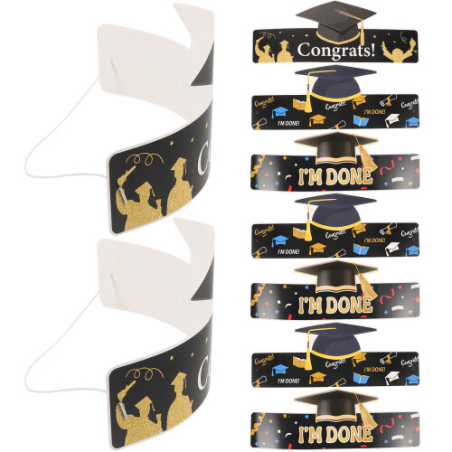 18 Pcs Paper Graduation Hats DIY Party Decor 2