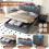 5ft King Upholstered Bed with Hydraulic Storage 4