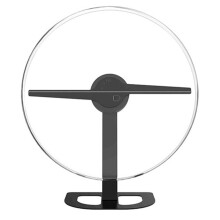 Holographic Fan 3D Hologram Projector 12.59Inch WallMounted TwoBlade WiFi LED Sign Lamp Model 224 Advertising