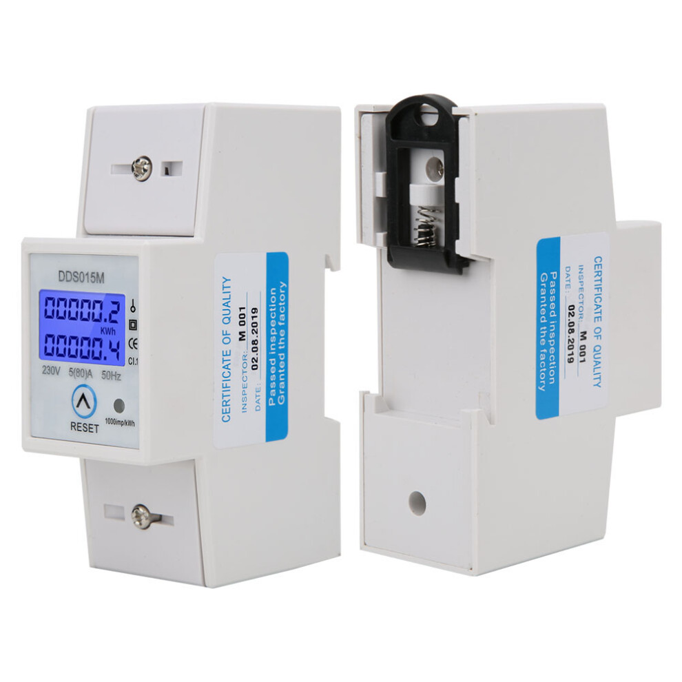 Digital Watt Hour Meter Dds015m Single Phase Electric Power Meter 100A Reset 4251363395289