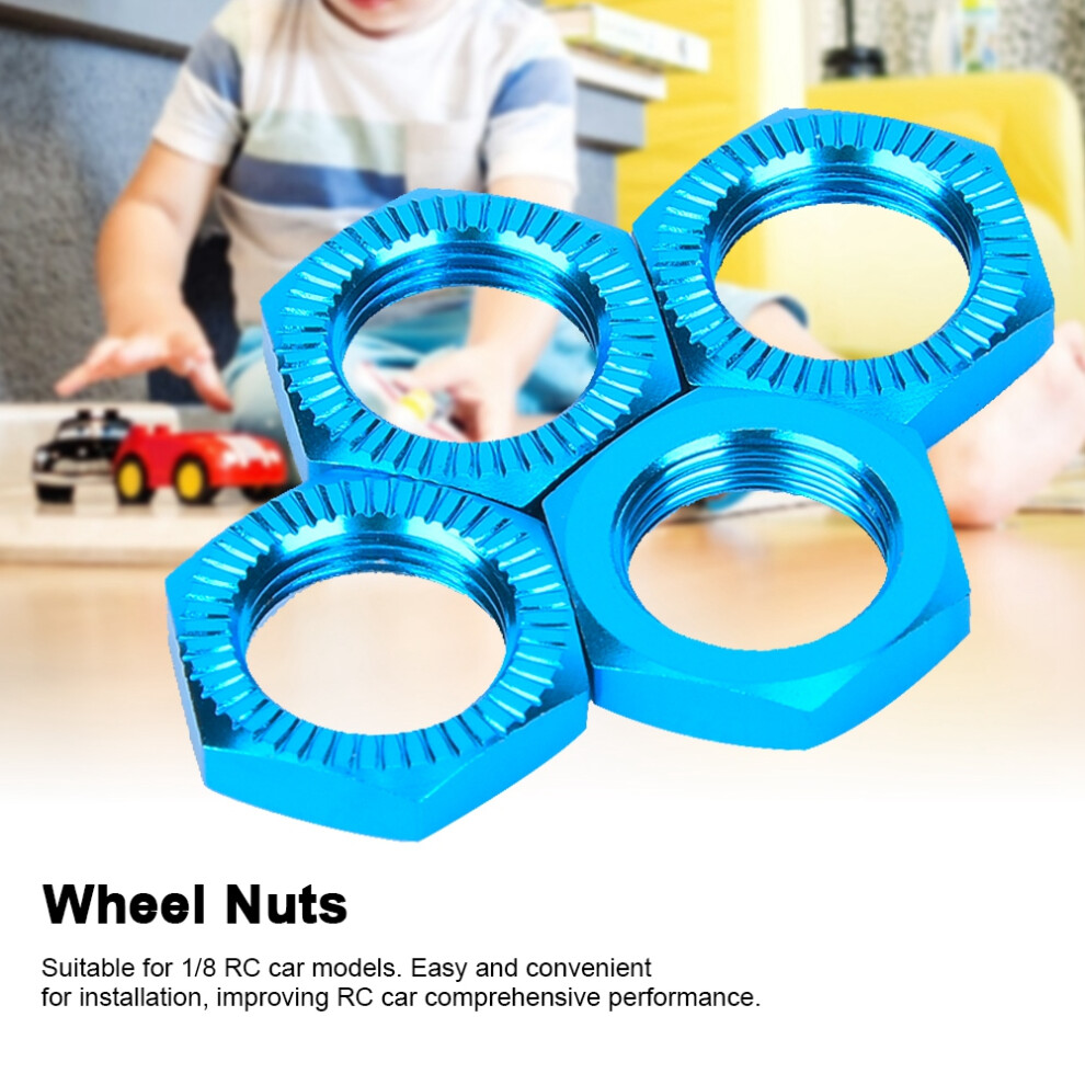 Aluminum Alloy M12 17Mm Spanner Wheel Nuts For 1/8 Rc Car Blue 9361363394320