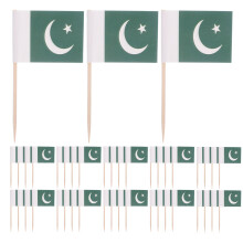 200 St Pakistan Tandpetsticksflaggor För Kakedekoration