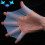 Webbed Gloves Silikagel - Blau - Größe S 6