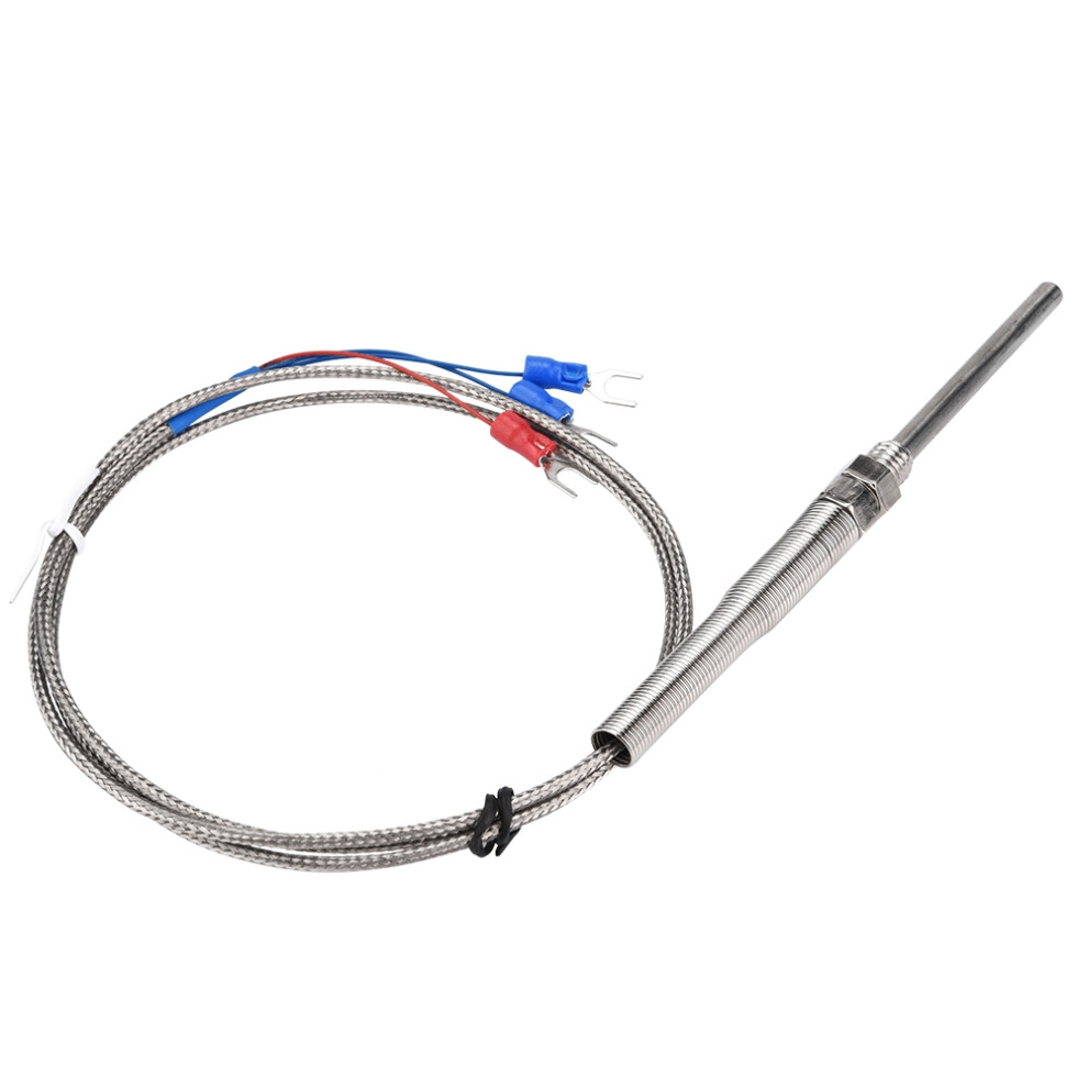 M8 PT100 Thermocouple Temperature Sensor 50mm Platinum Probe 0-400C 1m Wire