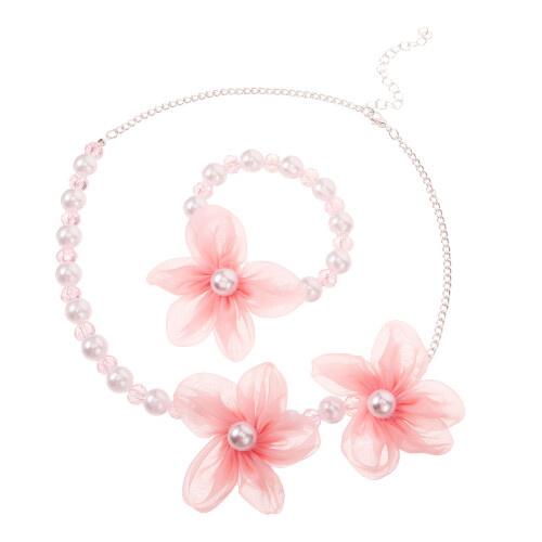 1 Set Imitationsperlor Halsband Armband För 2