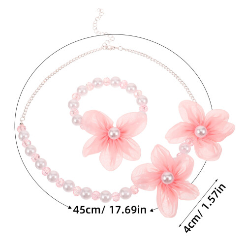 1 Set Imitationsperlor Halsband Armband För 1