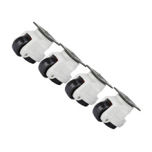 4PCS 1.5" Retractable Swivel Caster 220lbs Capacity for Industrial & Medical Equipment