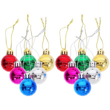 12Pcs Assorted Color Plastic Christmas Ball Ornaments for Home Decor