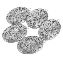 5Pcs Foto Locket Halsband Anhängare Bild Charms För Halsband