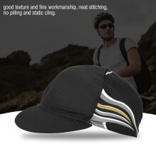 Black Cycling Sun Hat Adjustable Sport Cap 26x16cm Lightweight