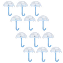 12Pcs Blue Umbrella Shape Candy Boxes Plastic Wedding Party Favors