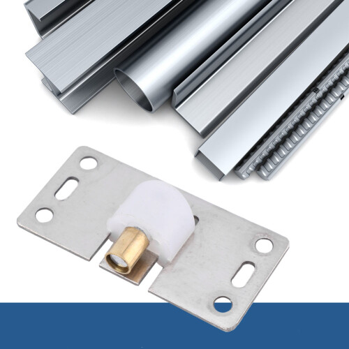 2 Stück 75*38mm Edelstahl Türrollen Silber