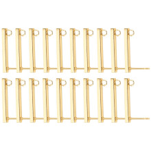 20Pcs Stainless Steel Rektangulär Örhängen Med Hake