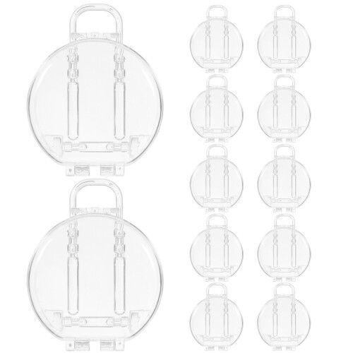 12Pcs Round Mini Suitcase Candy Boxes Lightweight Ps Gift Containers 2