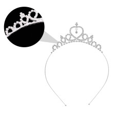 4St Elegant Kvinnlig Bridal Bröllopskrona Ljus Hårdekor
